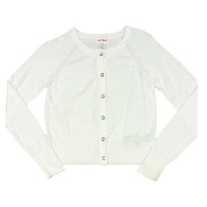 SOLD ✅ 5 for $25 - Sparkle Button White Cardigan Sweater, Cat & Jack Size 7/8